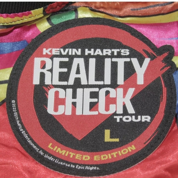 Kevin Hart Reality Check Tour VIP Satin Varsity Jacket UNISEX Size Large - Picture 15 of 16